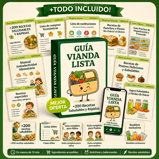 Guía Vianda Lista · +200 recetas rápidas y saludables para tus hijos